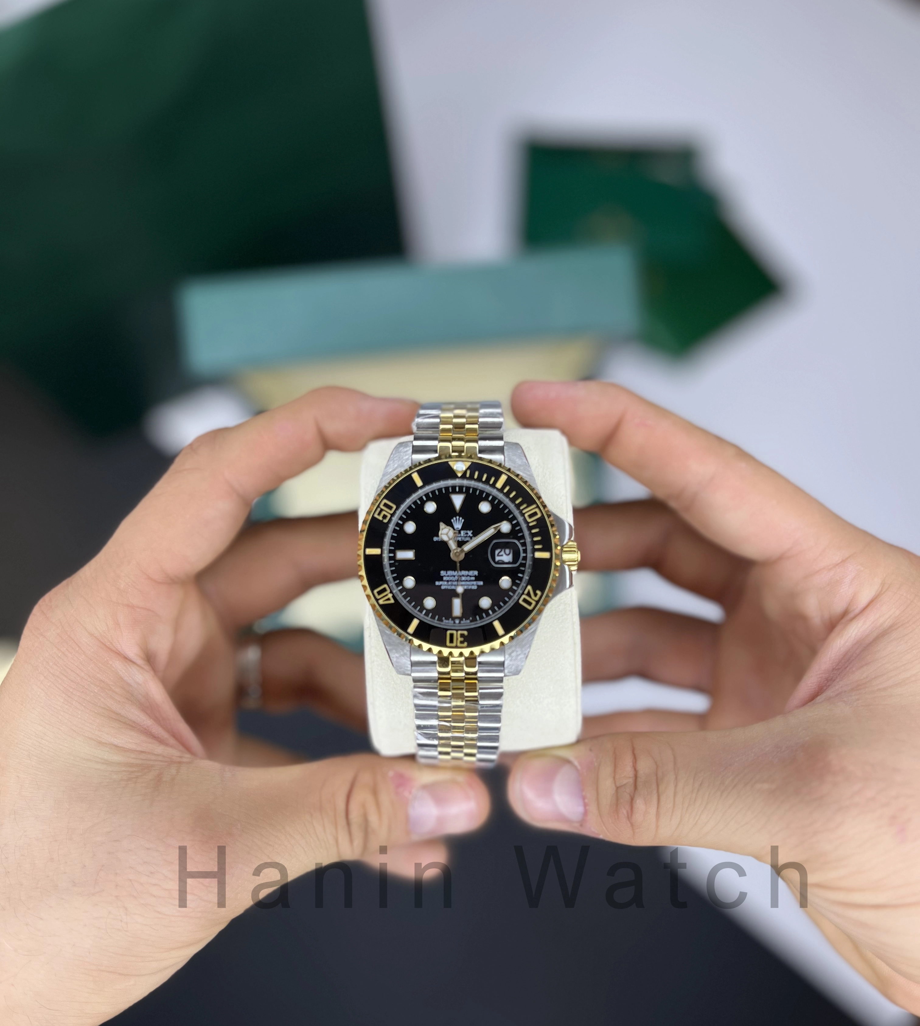 رولکس-ساب-مارینر-دو-رنگ-صفحه-مشکی