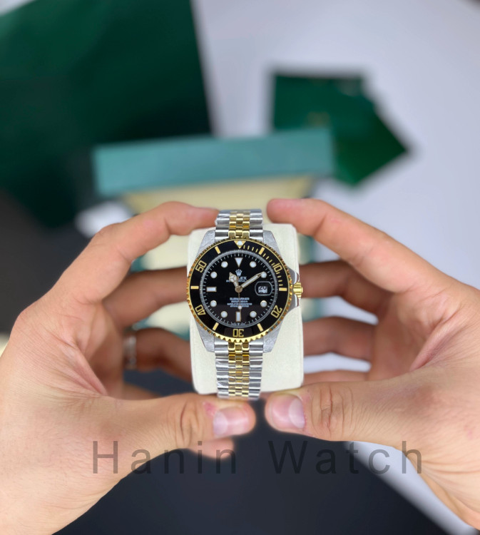 رولکس-ساب-مارینر-دو-رنگ-صفحه-مشکی