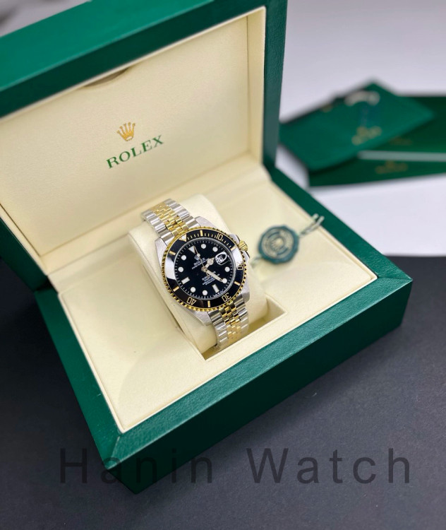 رولکس-ساب-مارینر-دو-رنگ-صفحه-مشکی