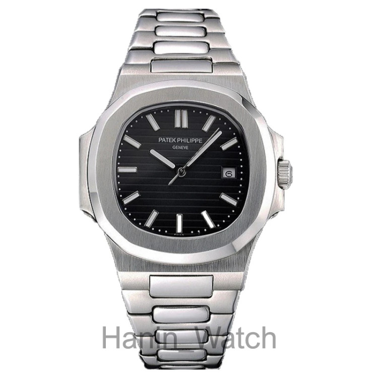 ساعت پتک فیلیپ ناتیلوس صفحه مشکی سیلور فول استیل