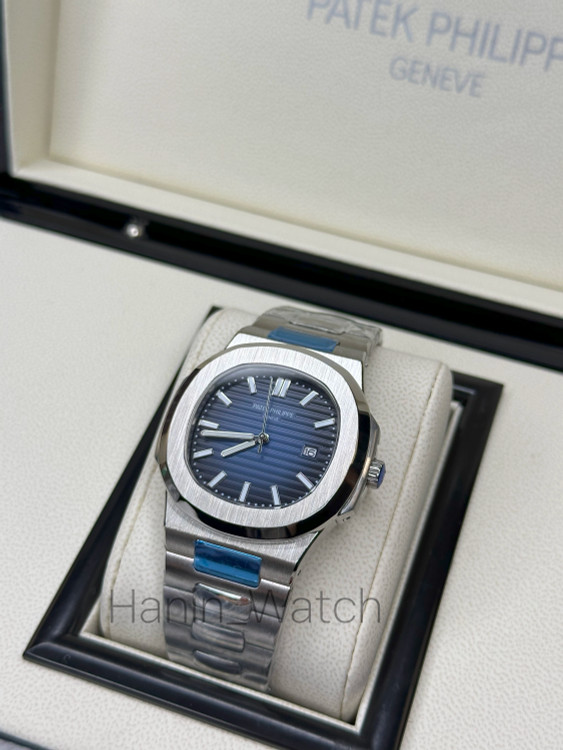 ساعت پتک فیلیپ ناتیلوس صفحه آبی سیلور فول استیل