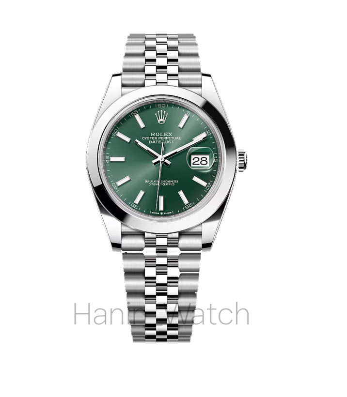 ساعت مچی Rolex Datejust | مدل صفحه سبز، بند Jubilee فلزی | Cyclops و جعبه سبز