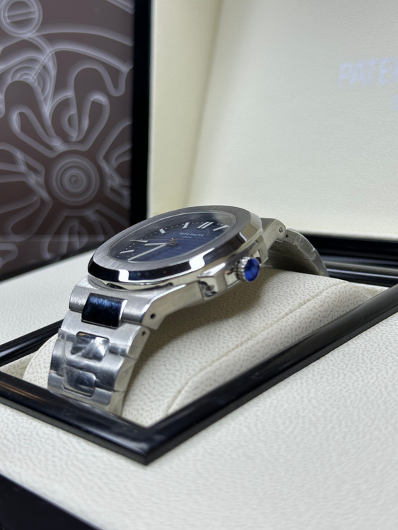 ساعت پتک فیلیپ ناتیلوس صفحه آبی سیلور فول استیل