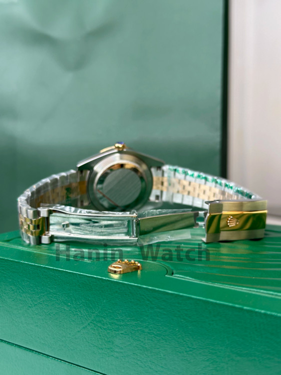 ساعت Rolex Day-Date | مدل دو رنگ استیل-رزگلد، صفحه مشکی رومی