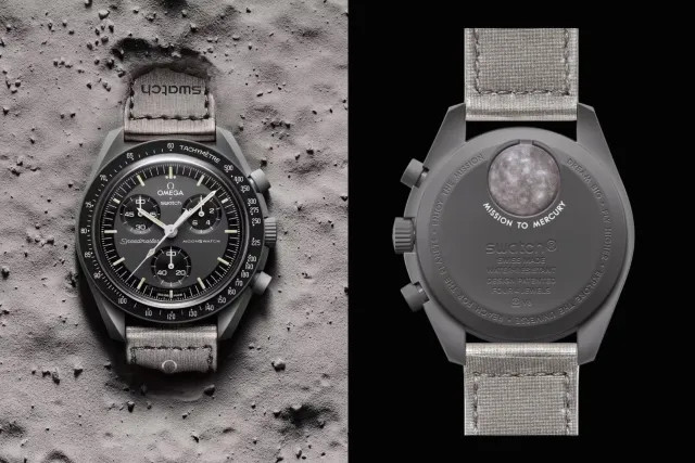 ساعت مچی امگاسواچ بند برزنتی طوسی