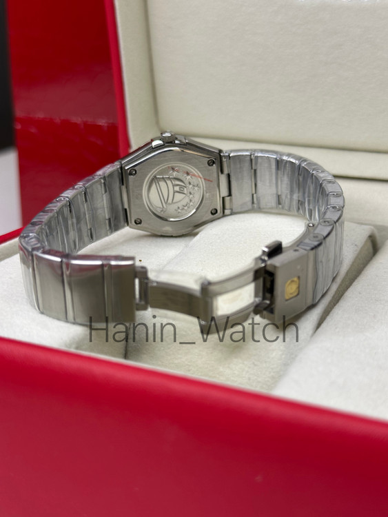 ساعت مچی امگا کانسلیشن صفحه صورتی بند استیل دورنگین